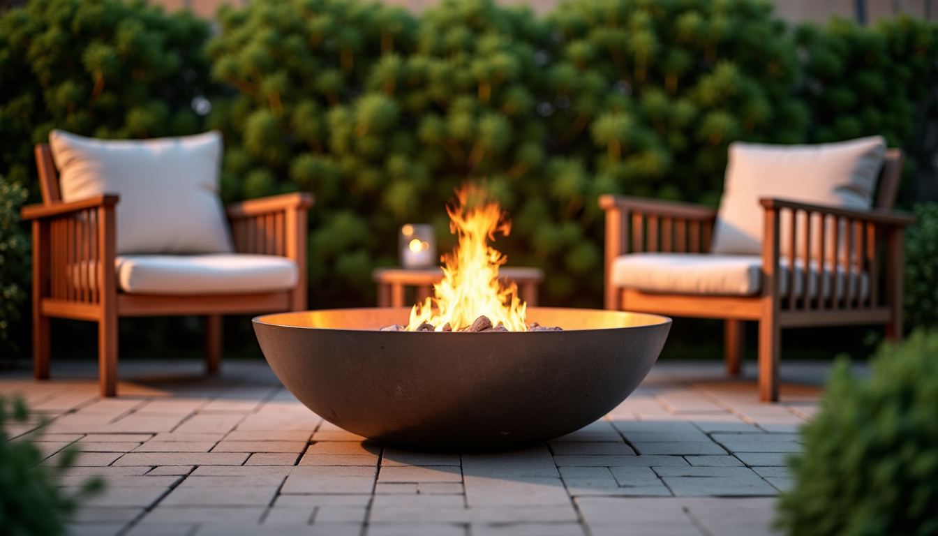 brasero rond comme bol à feu : chaleur et design au jardin — il est important de noter que l'acier classique