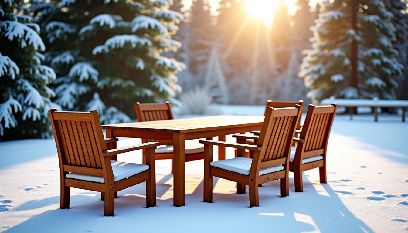 salon de jardin qui peut rester dehors l'hiver : quelles mati&egrave;res choisir ? &mdash; un salon de jardin en teck peut rester