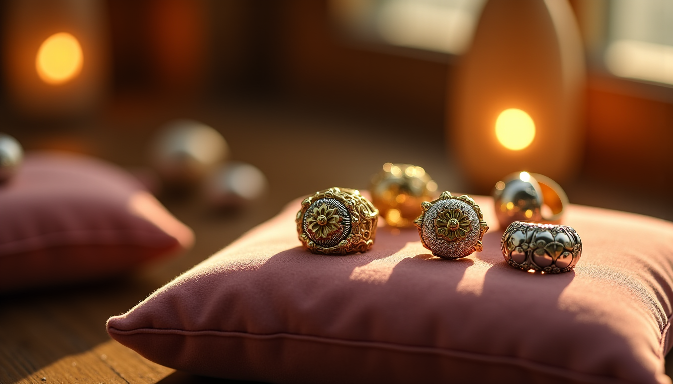 bague anti-stress : découvrez nos collections dorées et argentées pour votre bien-être — ces modèles peuvent présenter des motifs variés, comme