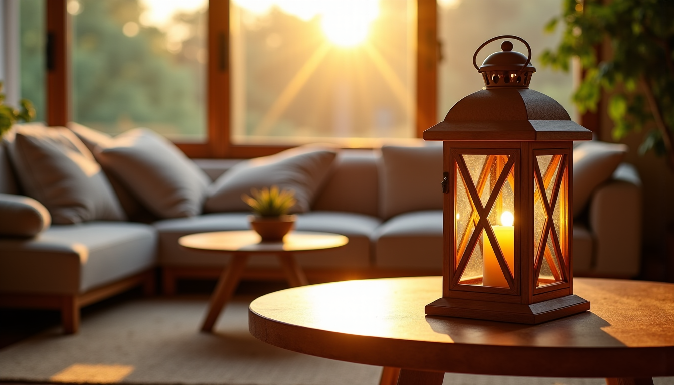lanterne en bois : l'accessoire indispensable pour une décoration chaleureuse — poignée), le verre (pour les parois) ou le