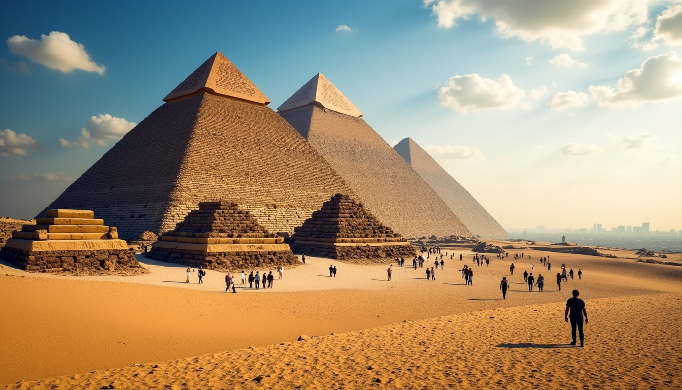 Illustration : leur orientation astronomique, alignée avec une précision remarquable — voyage en égypte : visiter les pyramides de gizeh et leurs secrets