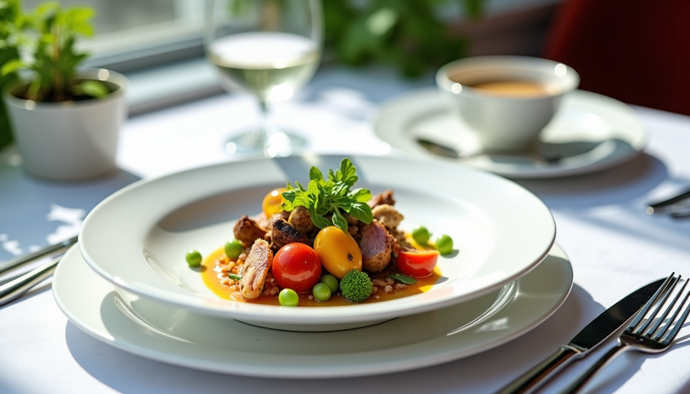 arts de la table : sublimer chaque plat en toute simplicité — ophistication. le contraste entre le plat et l'espace