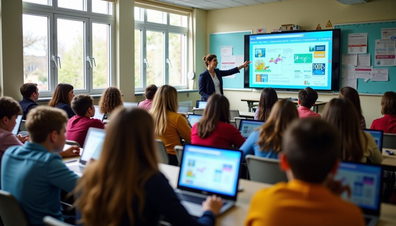 Illustration : les salles de classe bénéficient également de ces — l'impact des innovations numériques sur notre quotidien