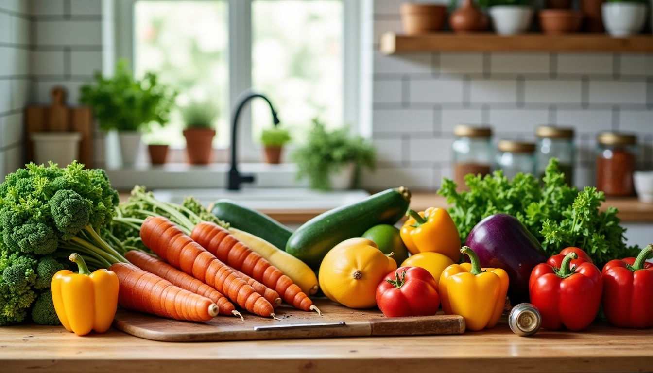 Illustration : ces indications sont des moyennes et peuvent varier — budget serré : comment faire un batch cooking légumes gourmand avec des produits de saison