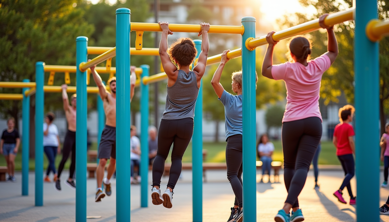 Illustration : visiteurs. cet investissement dans la santé collective est — réussir un projet street workout avec un équipement sur mesure ?
