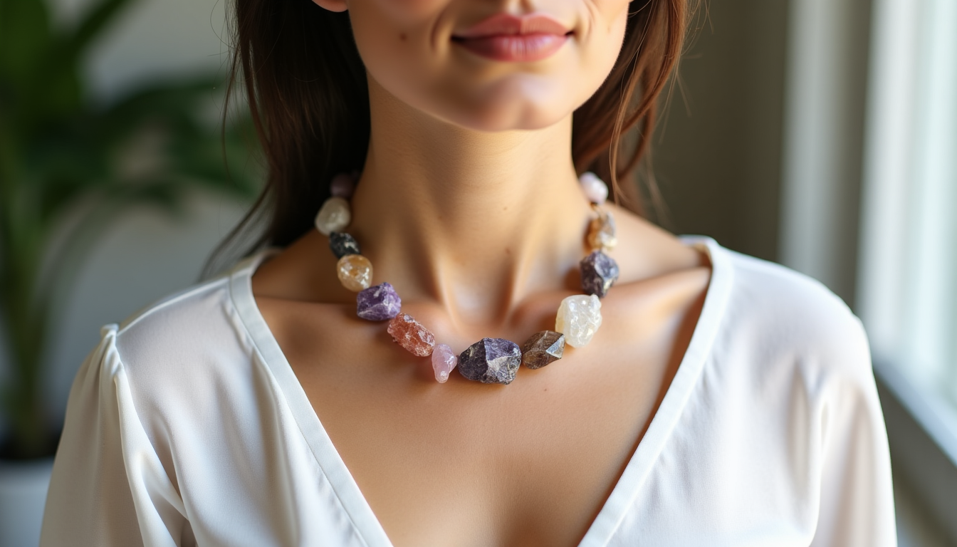 Illustration : pour que votre crystal healing necklace conserve toute — crystal healing necklace : sublimer votre décolleté avec la beauté brute des pierres
