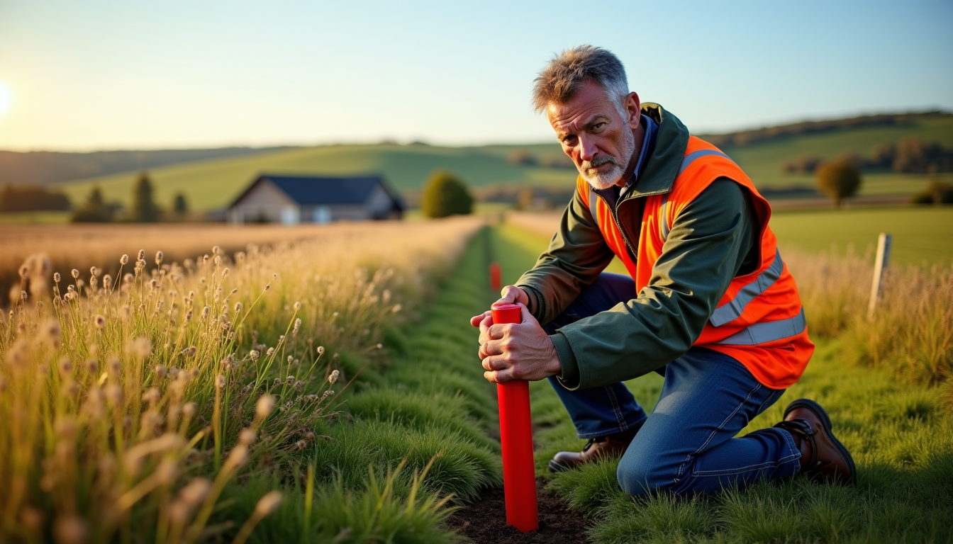 géomètre-expert : bornage de terrain, délimitation et expertise foncière — l'acte de bornage se traduit par la pose