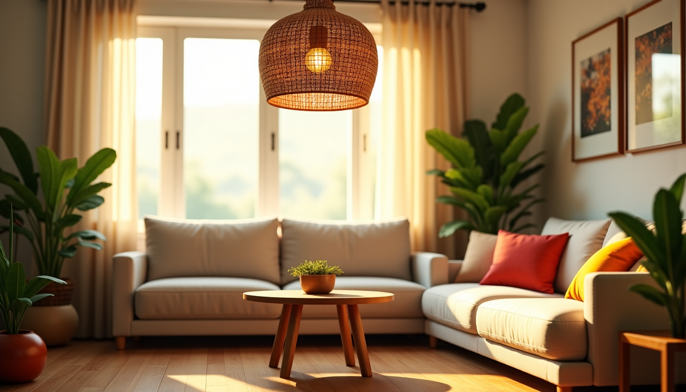 Illustration : de) peut être plus délicat selon la matière — abat-jour en rotin ou en fleur : quelle option pour un intérieur chaleureux ?