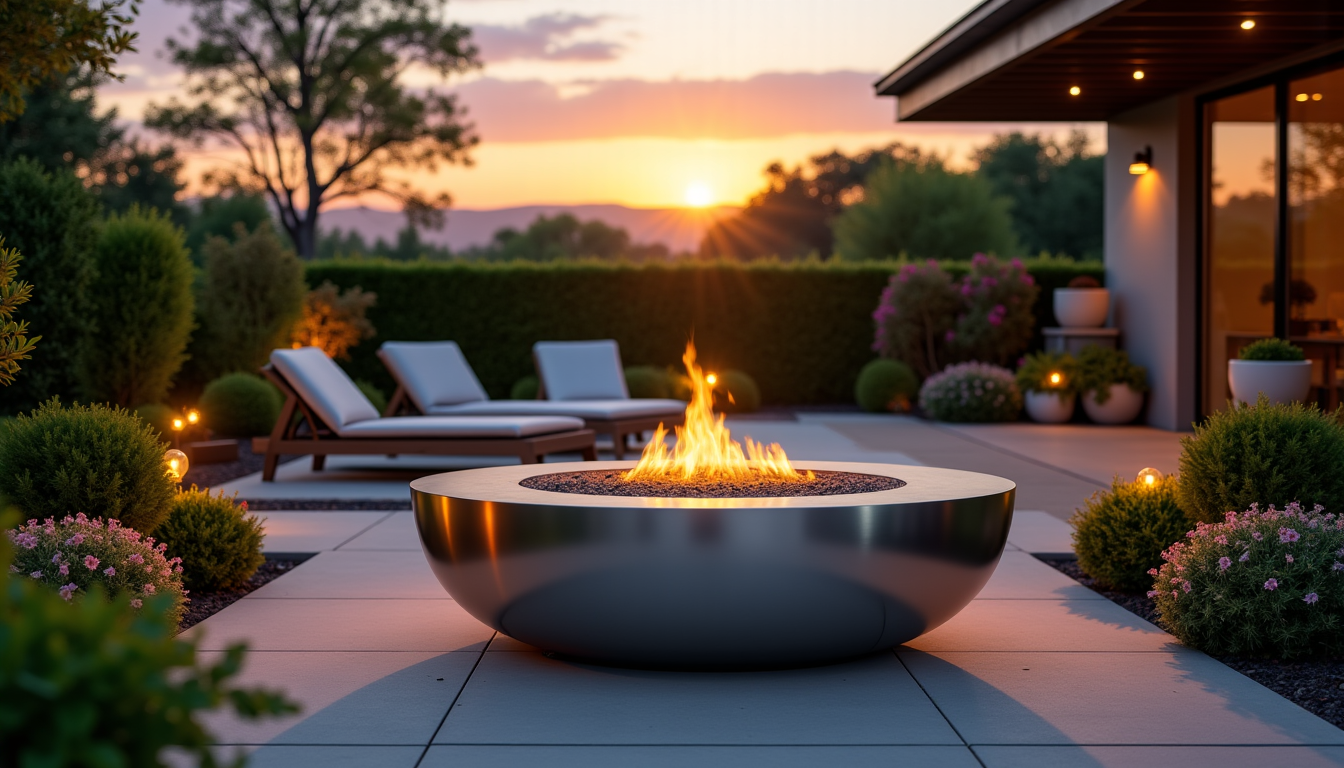 brasero design : le guide pour transformer votre jardin en un lieu d'exception — d'autres options incluent l'acier inoxydable, offrant une allure