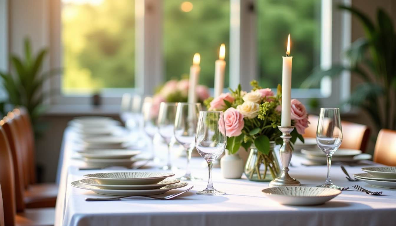 l'art de la table : comment dresser une jolie table conviviale et élégante pour vos invités — à droite du verre à eau du plus