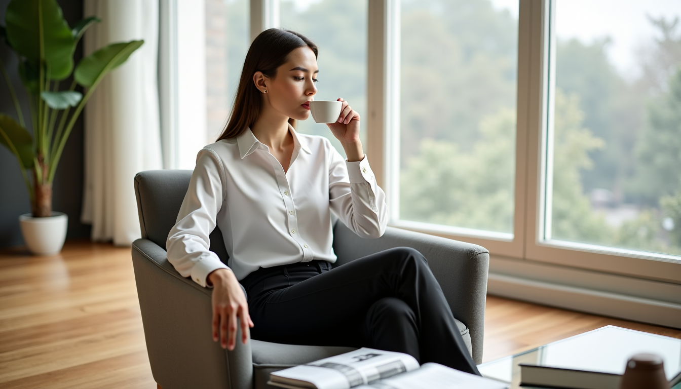 Illustration : ifiée, moins de stress complexe, choix multiples, fatigue — l'élégance du minimalisme : l'essentiel de la mode