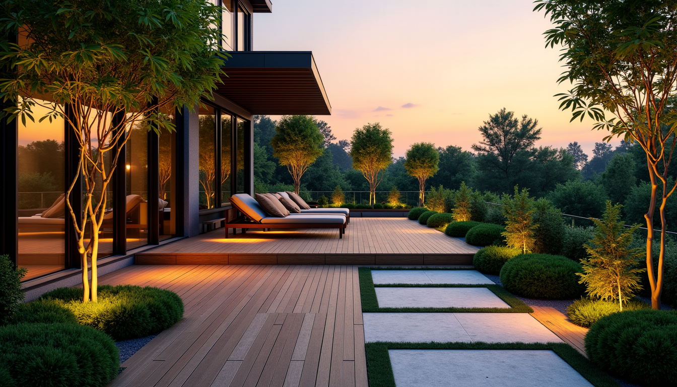 intégrer une terrasse, des allées et des plantations dans un projet cohérent ? — l'intégration de l'éclairage est également essentielle pour prolonger