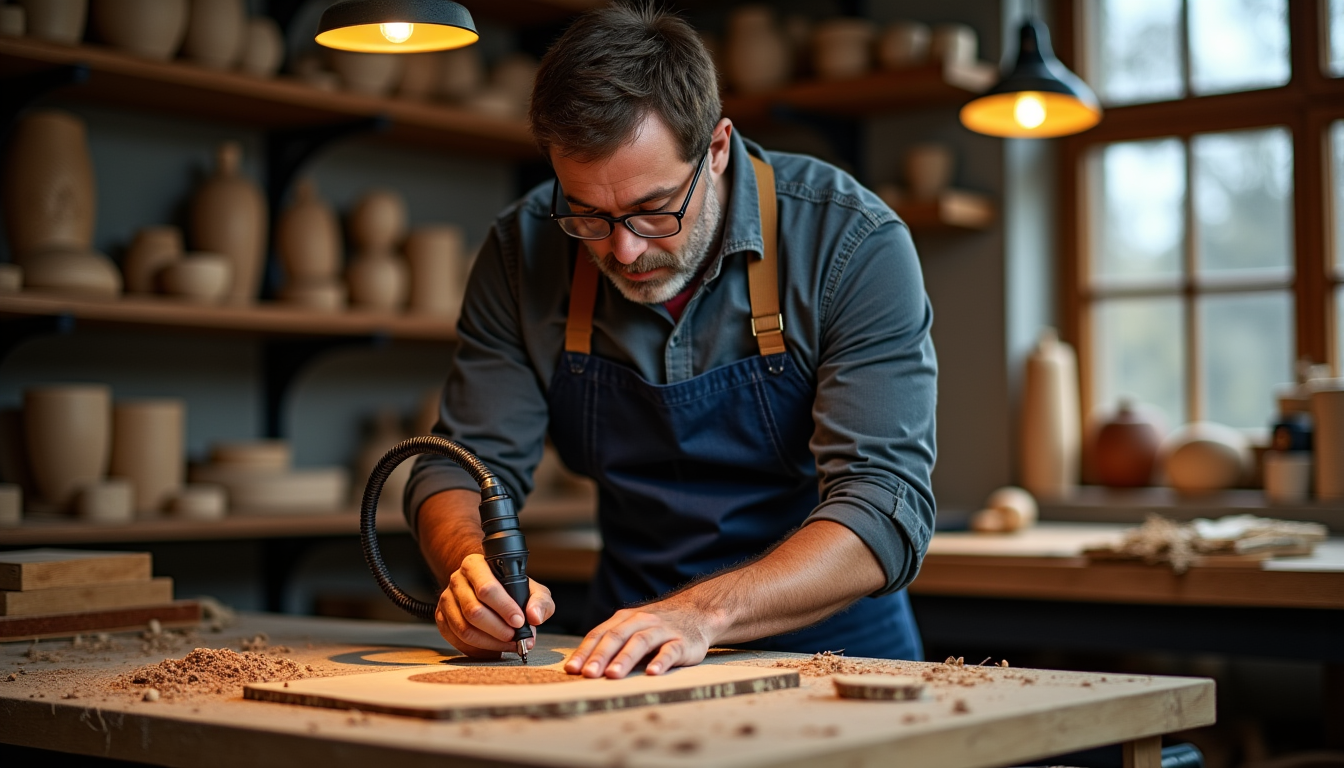 Illustration : « chaque projet est une nouvelle aventure. mon — créations uniques d’un artisan expert en gravure et découpe laser