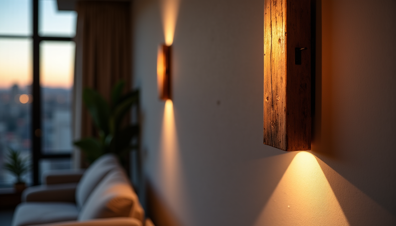 applique murale bois : pour une décoration authentique et intemporelle — de bois foncé et brut peuvent adoucir l'ensemble,