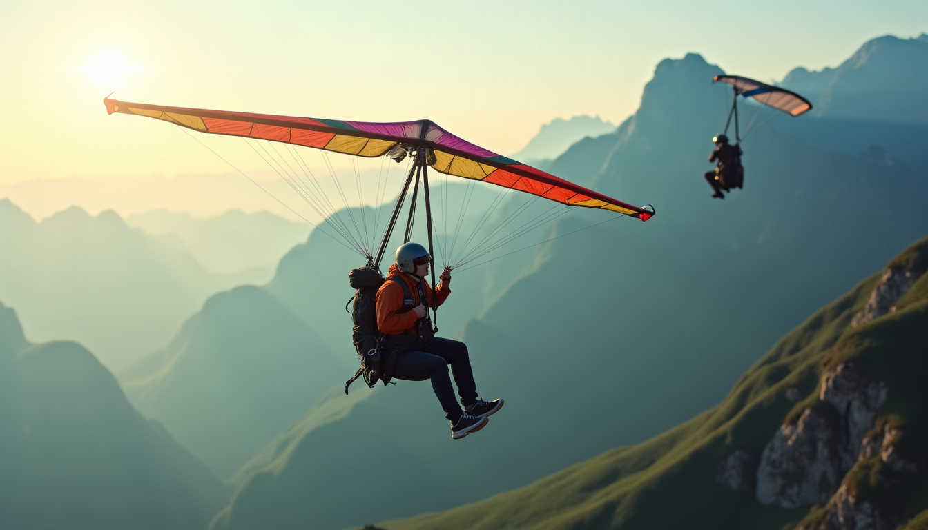 parapente ou deltaplane : quelle différence entre ces deux sports aériens — ativement léger et peut être plié et transporté