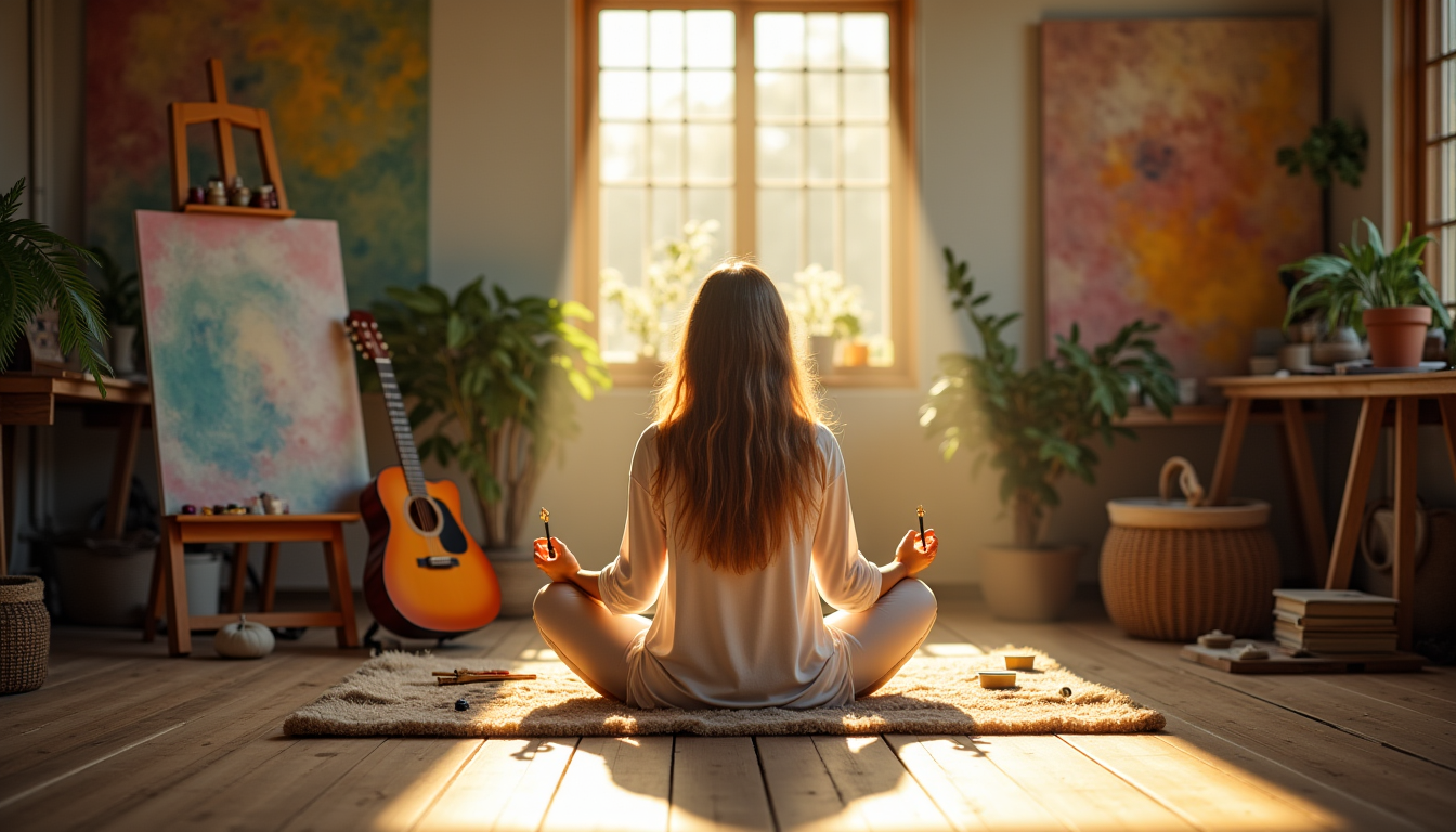 Illustration : pour exprimer son intériorité et se connecter au — questions importantes à se poser avant une démarche spirituelle