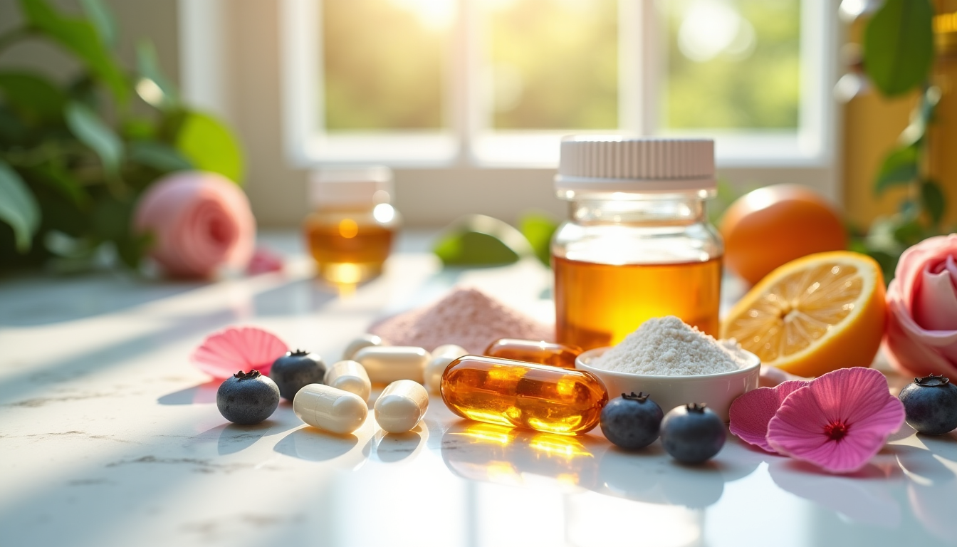 Illustration : amélioration de l'élasticité, réduction des rides, protection antioxydante — compléments alimentaires beauté : guide pour mieux comprendre leurs bénéfices