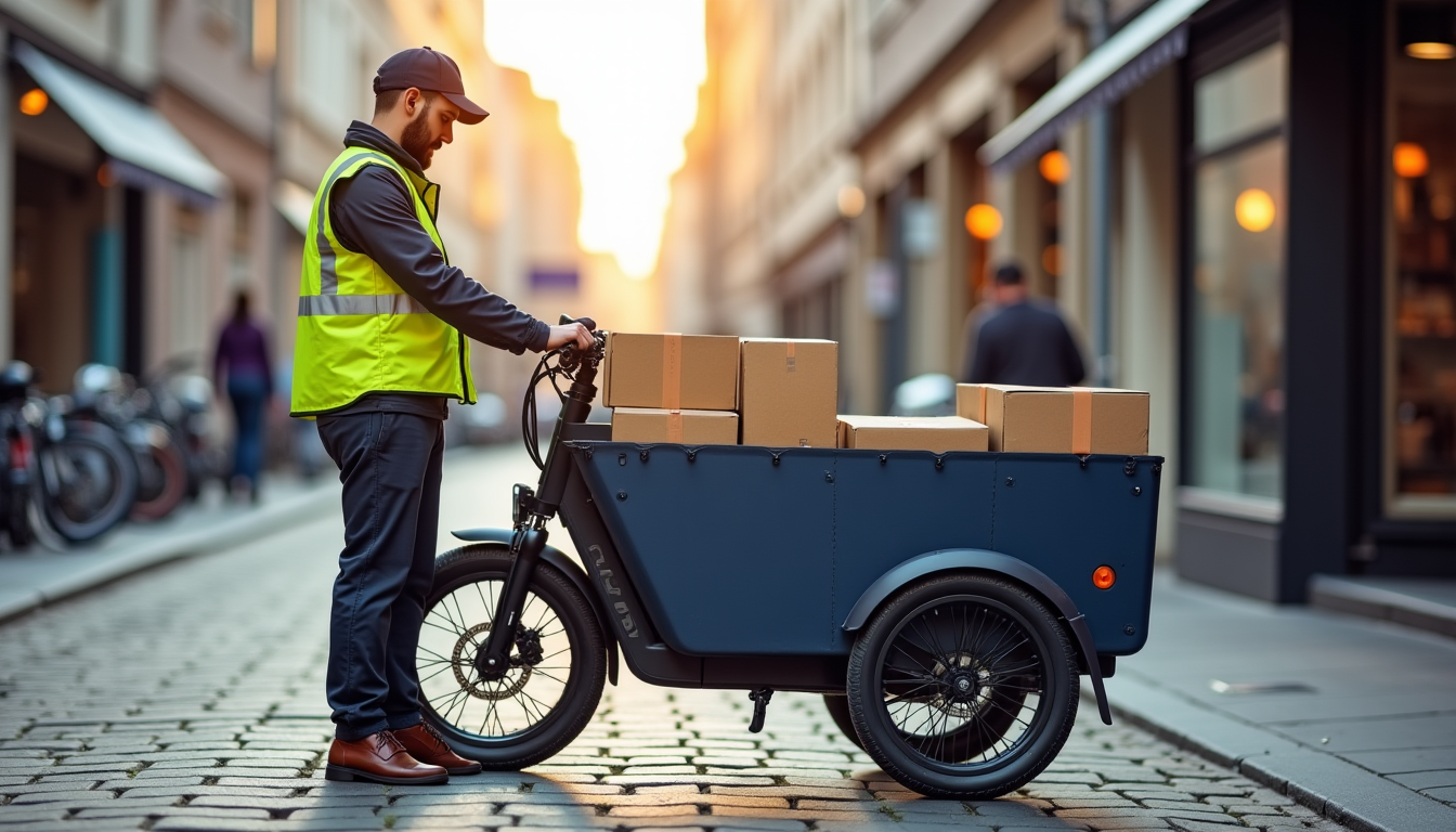 Illustration : l'autonomie de la batterie est un critère tout — investir dans un vélo cargo professionnel pour ses livraisons ?