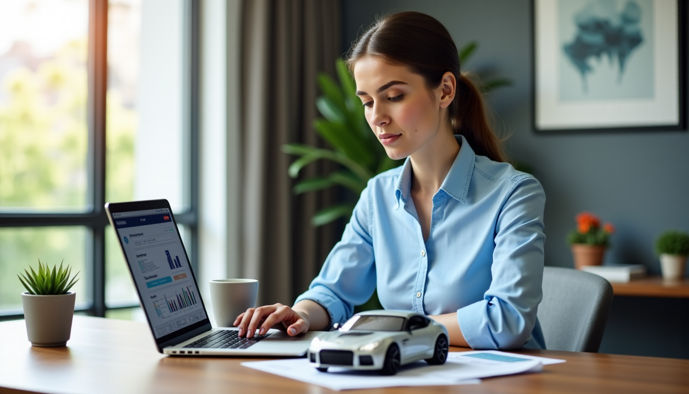 Illustration : un simulateur de prêt auto est un outil — simulateur prêt auto : estimez le coût réel de votre financement en ligne et sans engagement.