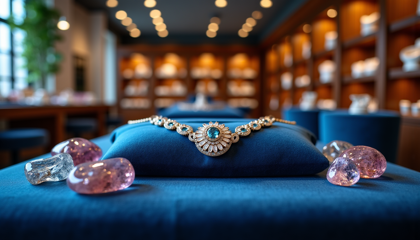 collier de lithothérapie : l'alliance parfaite de la haute bijouterie et de la beauté minérale — ection, un crystal pendant de qualité peut être