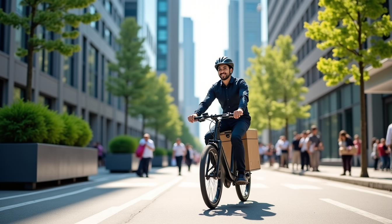 Illustration : cet engagement se traduit par une amélioration de — améliorez vos tournées de livraison avec un vélo cargo professionnel adapté