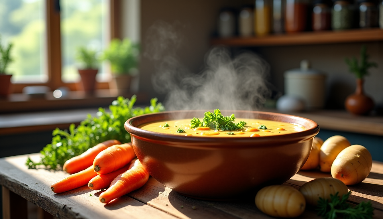 10 recettes anti-inflammatoires simples et gourmandes pour tous les jours — une soupe crémeuse et réconfortante, parfaite pour un