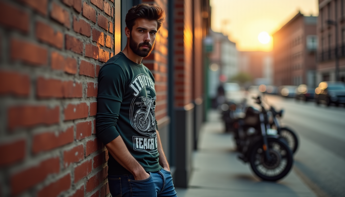 tee-shirt moto homme vintage : comment construire une tenue cohérente et élégante au quotidien — mée, reflétant une connaissance approfondie du monde de
