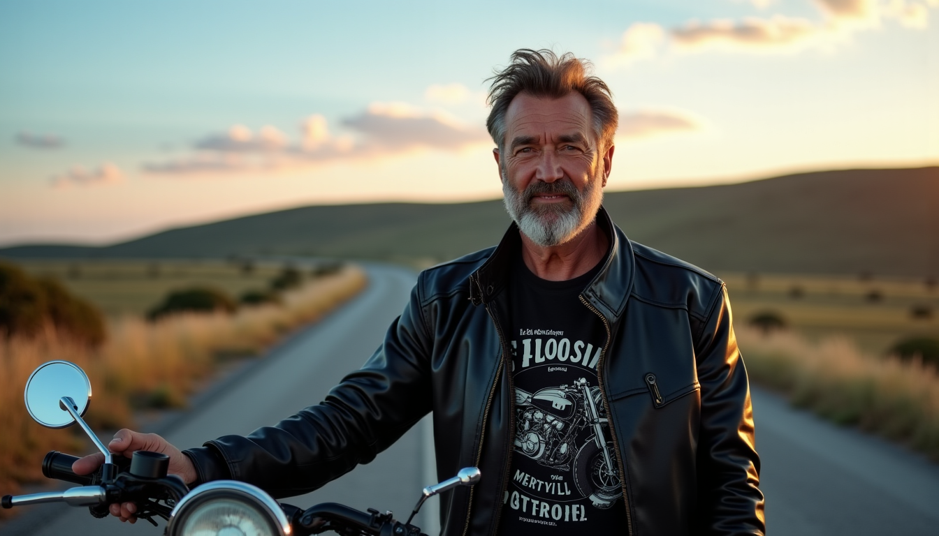l'art du look biker rétro : associer un tee-shirt moto homme vintage avec goût et authenticité — le blouson en cuir est sans doute la