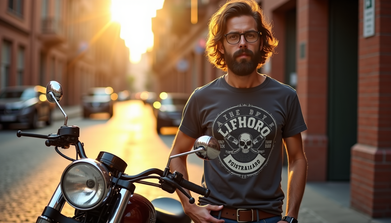 Illustration : quelle que soit la pièce, la coupe est — l'art du look biker rétro : associer un tee-shirt moto homme vintage avec goût et authenticité