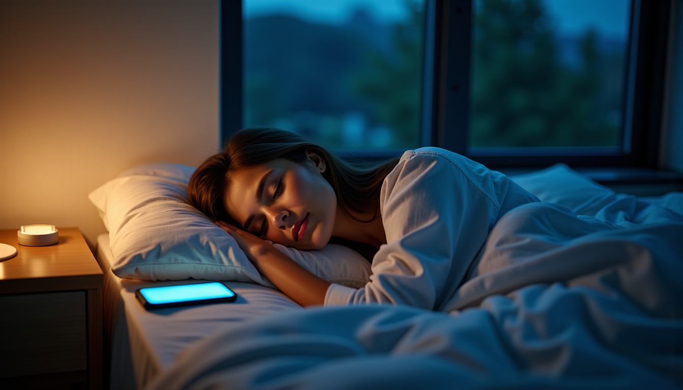 Illustration : la lumière bleue émise par les smartphones, tablettes — rôle capital du sommeil et de la gestion du stress dans la perte de poids