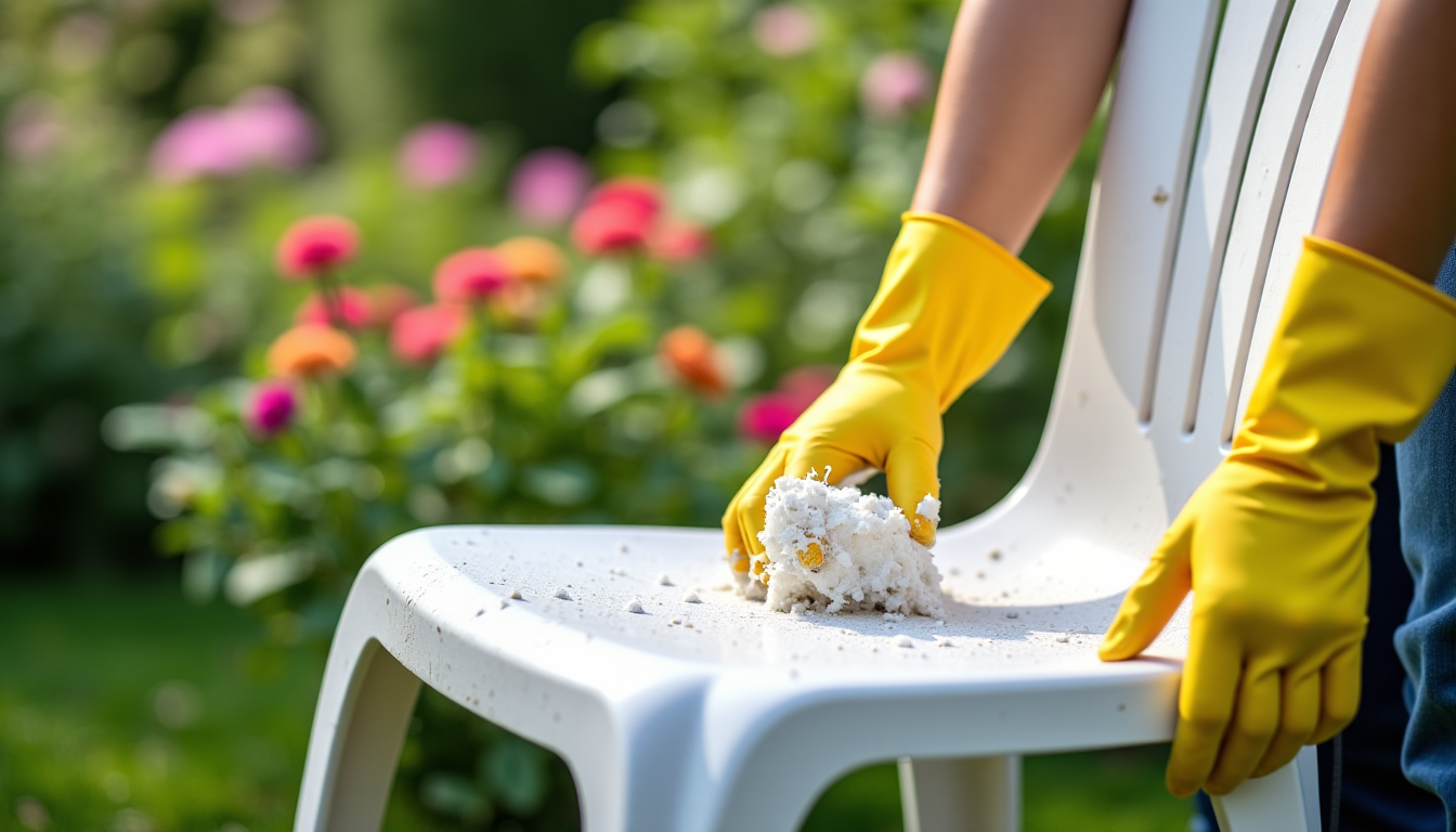 redonner une seconde vie à son salon de jardin en plastique : le guide étape par étape — le bicarbonate de soude, sous forme de pâte