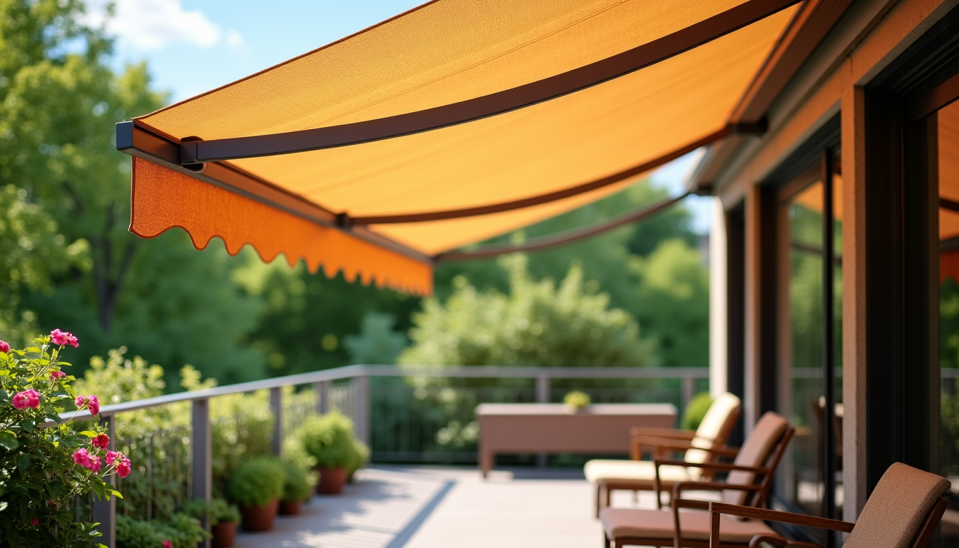 Illustration : la résistance au vent est également un critère — résistance, décoloration et prix : quelle toile de store choisir pour une terrasse durable
