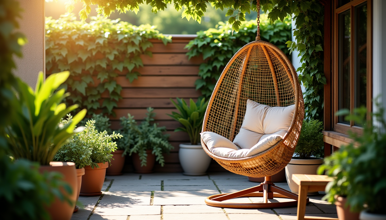 Illustration : miser sur la hauteur permet de libérer de — petite terrasse et forte chaleur : toutes nos idées pour créer un coin d'ombre stylé