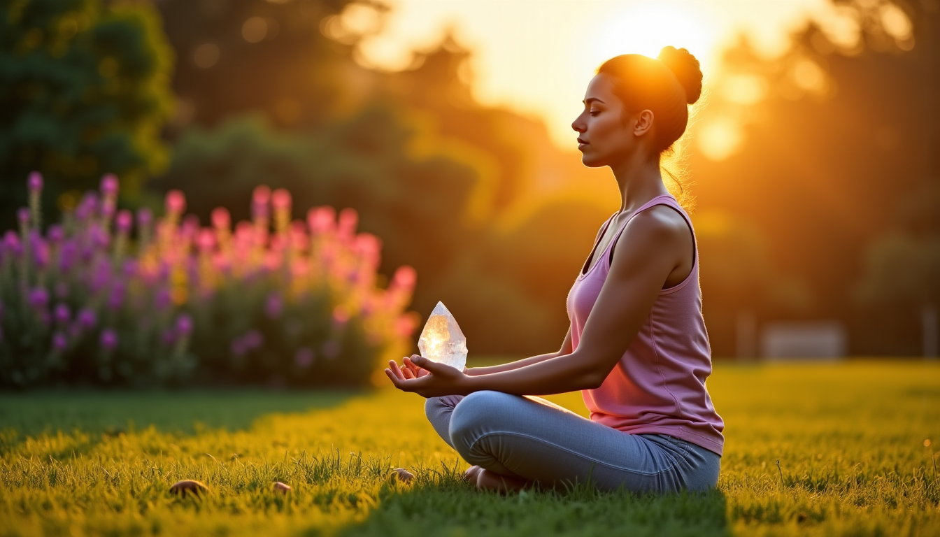méthode pour utiliser l'énergie des cristaux pendant la méditation — avant d'intégrer un cristal à votre pratique méditative,
