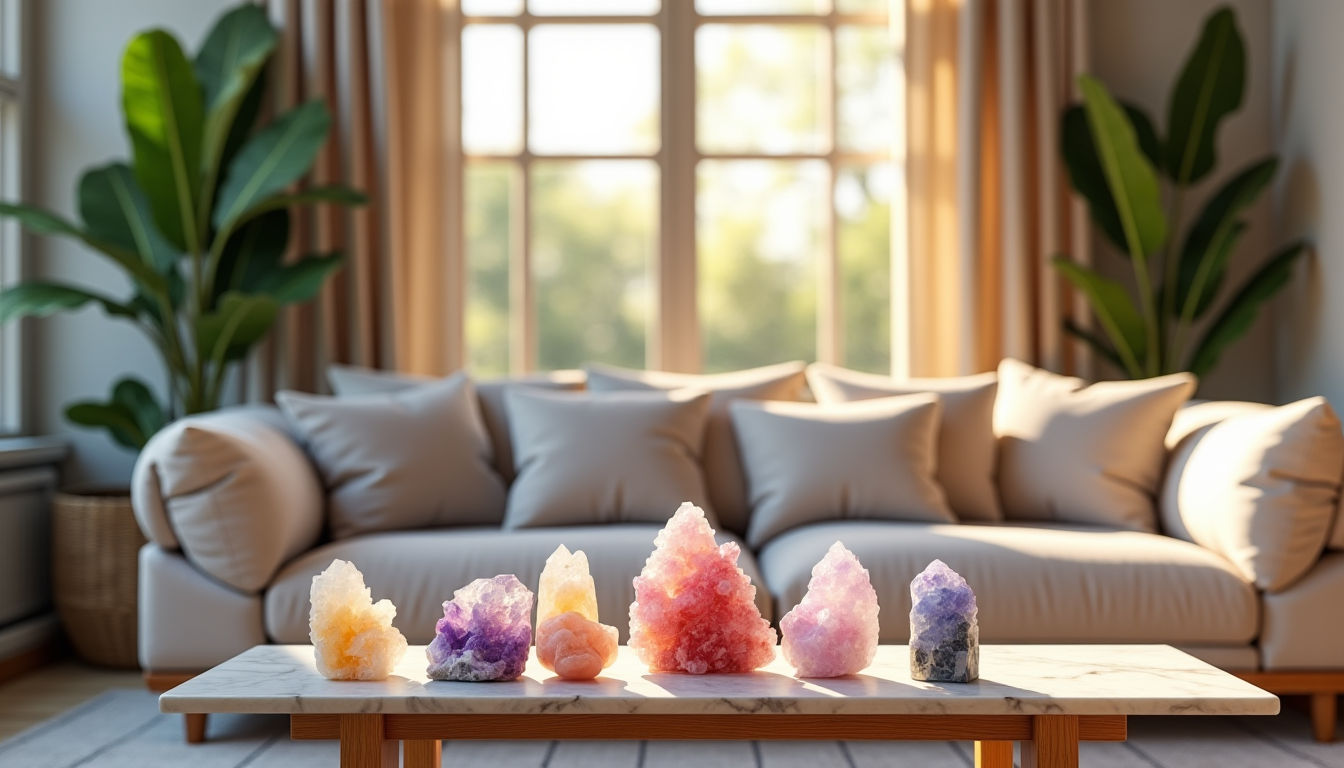 Illustration : il est toujours fascinant de voir comment l'intégration — purifiez les énergies de votre espace de vie avec le crystals home decor