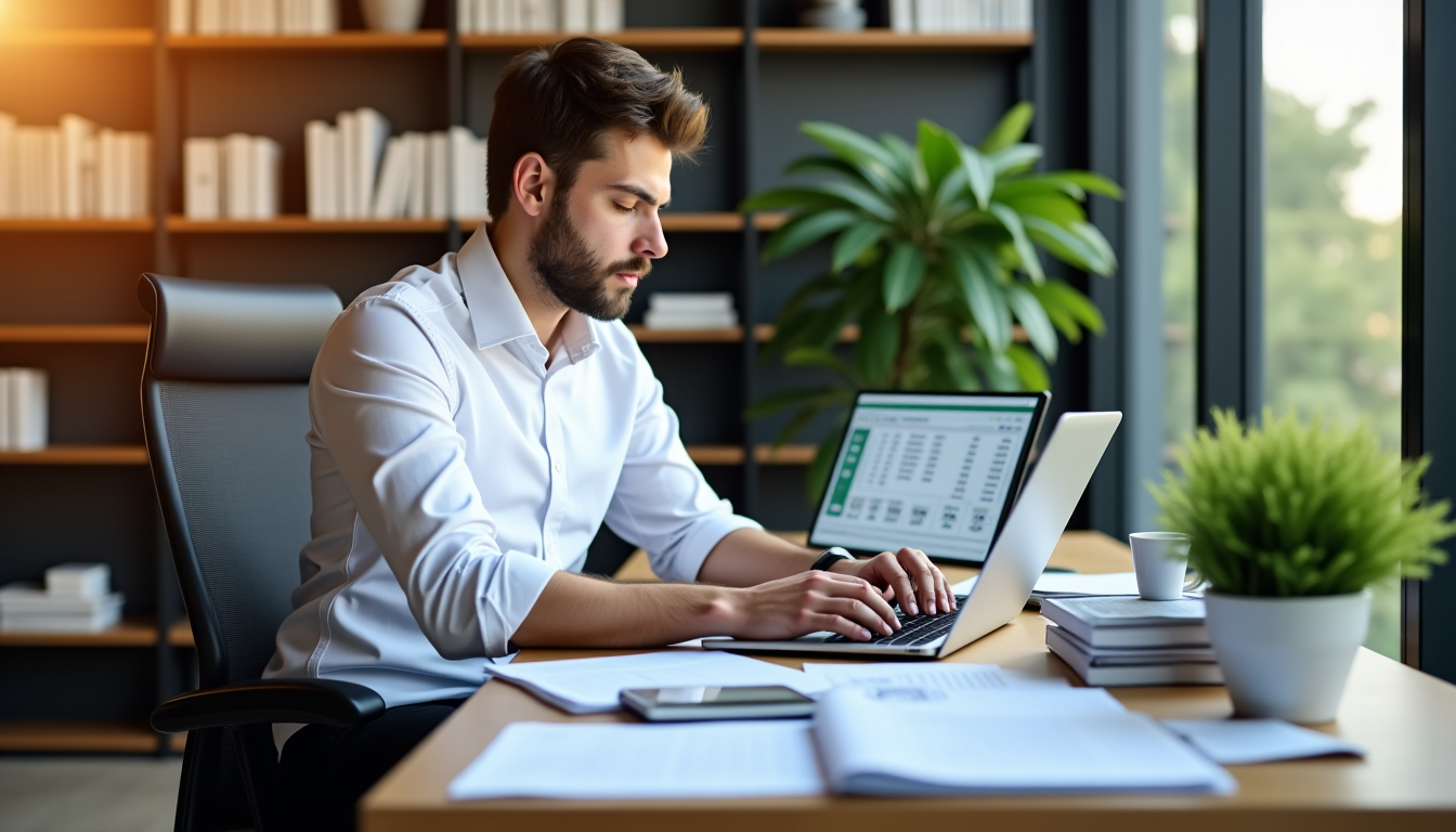 Illustration : ptabilité simultanément, tout en conservant un contrôle strict — risques cachés de la gestion comptable sur excel : erreurs d'imputation, perte de données et contrôles fiscaux