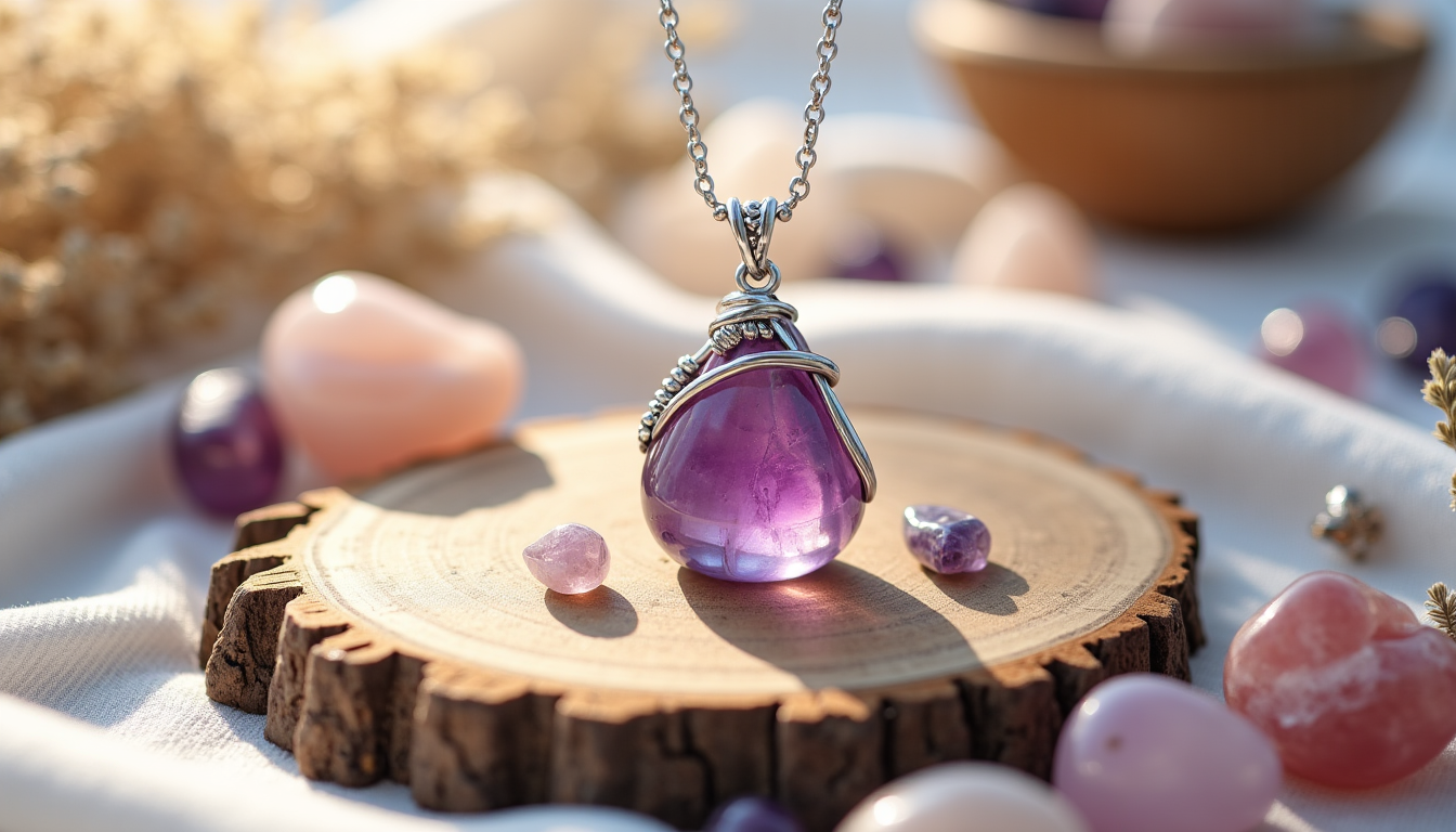 Illustration : le collier doit non seulement être significatif, mais — offrir un crystal healing necklace est le cadeau spirituel parfait