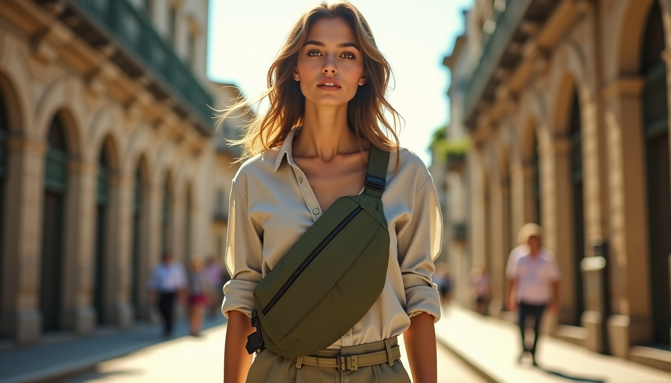 Illustration : imaginez une journée de balade en ville : — le sac banane xxl est l'accessoire indispensable de la saison ?