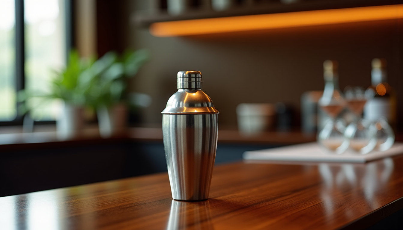 Illustration : certains shakers, notamment ceux en acier inoxydable sans — entretenir et nettoyer efficacement votre cocktail shaker ?