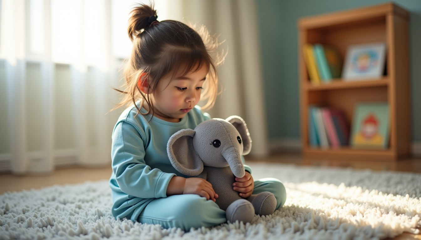 Illustration : l'utilisation d'une peluche lestée, bien que bénéfique, doit — peluche lestée : quelle option pour un enfant ?