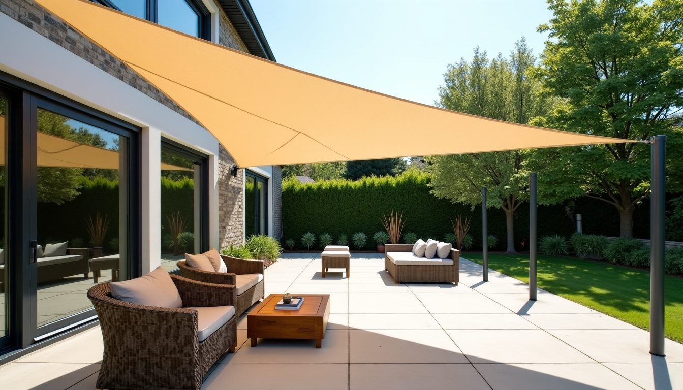 installer un voile d'ombrage sur sa terrasse : le guide simple — les poteaux offrent une grande liberté de positionnement,