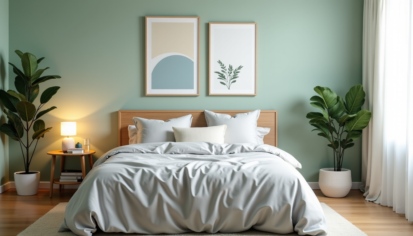 Illustration : issu ou même une composition de tableaux peuvent — conseils déco et bien-être : comment facilement relooker sa chambre pour améliorer la qualité de son sommeil