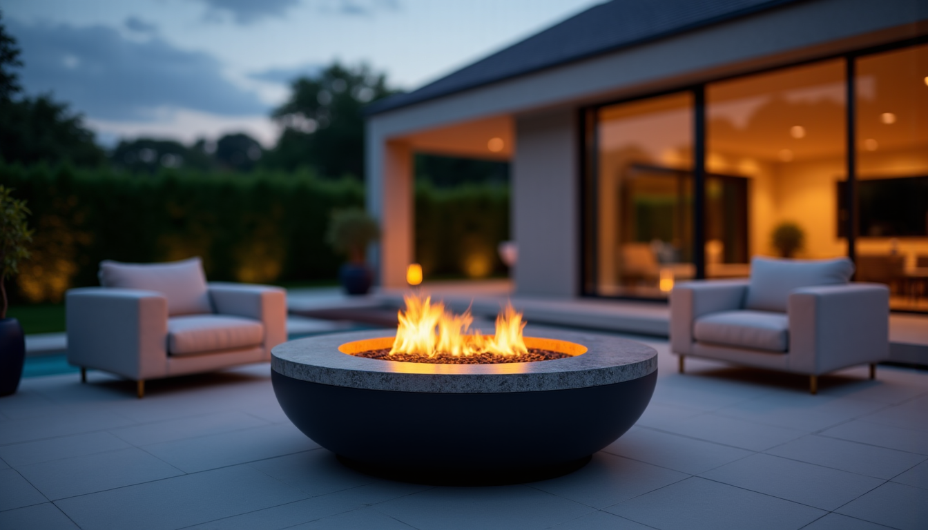 le brasero rond est le meilleur choix pour votre terrasse — ces matériaux, associés à la forme ronde, créent