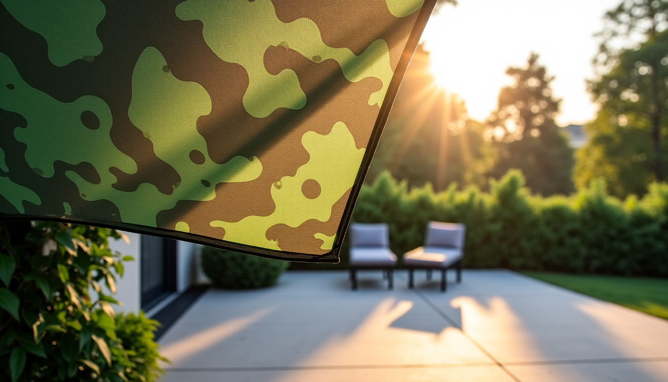Illustration : une catégorie supérieure aux filets classiques, les filets — bien choisir son filet de camouflage pour la terrasse ?