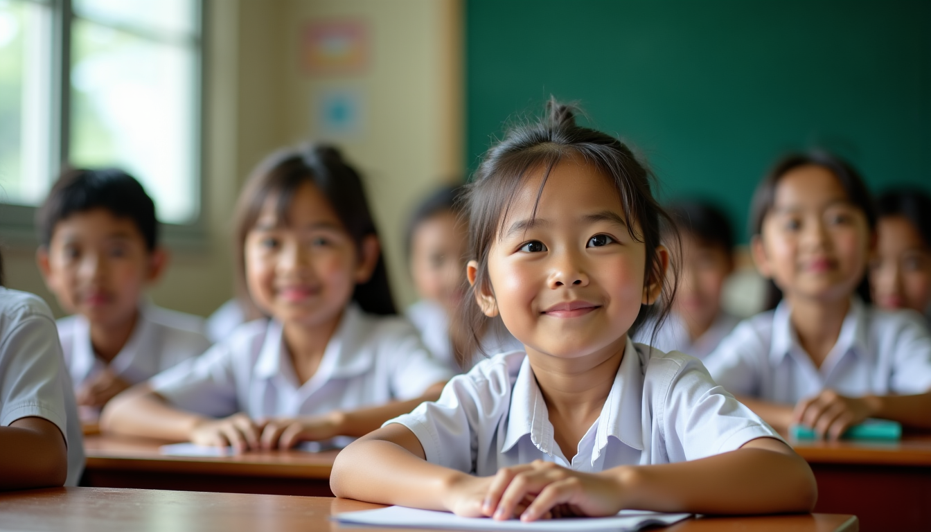 Illustration : l'école primaire est obligatoire pour tous les enfants — éducation au vietnam : tout savoir sur le système éducatif