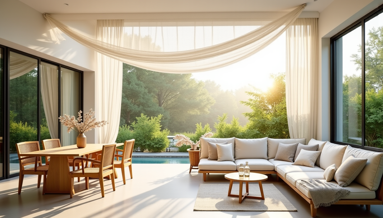 Illustration : un filet plus dense offrira une meilleure protection — utiliser le filet de camouflage blanc pour réussir votre décoration d'intérieur et d'extérieur ?