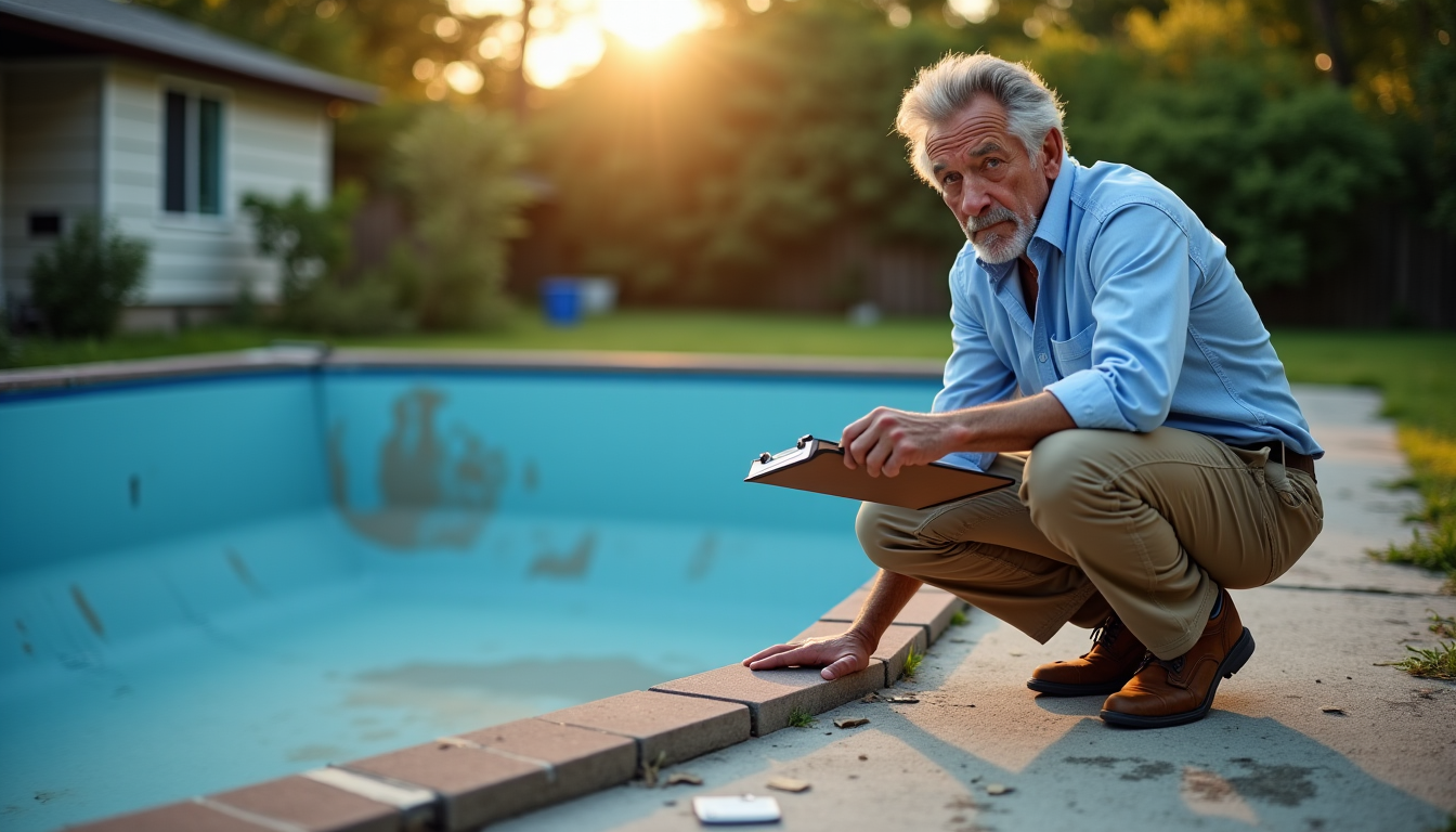 Illustration : demandez un rapport &eacute;crit d&eacute;taill&eacute; de cette inspection. &mdash; acheter une maison avec une piscine ancienne