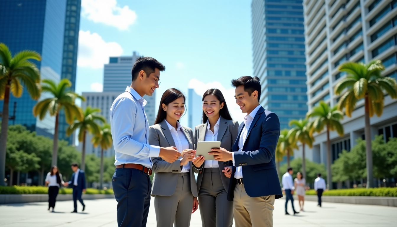Illustration : la stratégie de développement des philippines met l'accent — expansion commerciale en asie du sud-est : focus sur l'indonésie, les philippines et le cambodge