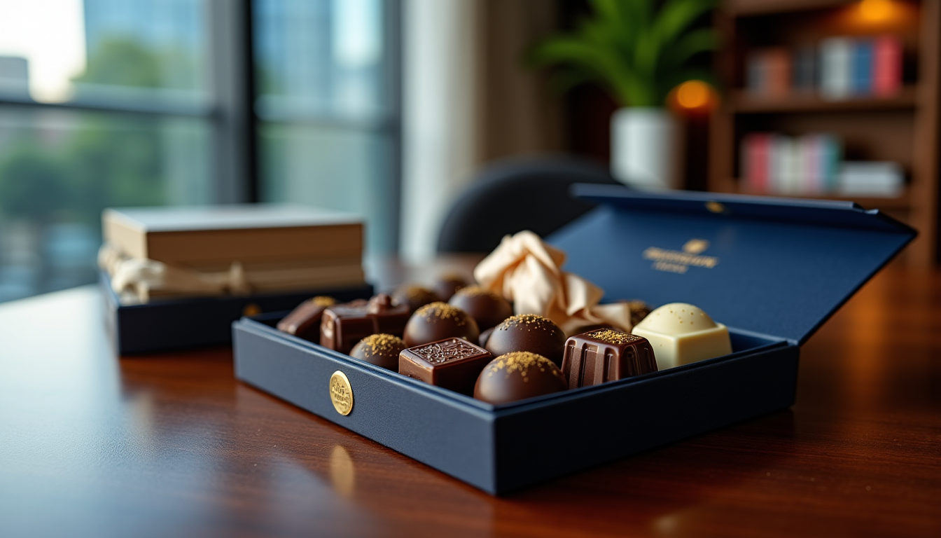 Illustration : offrir du chocolat français, c'est bien plus qu'une — cadeaux d'affaires : pourquoi choisir l'excellence d'un chocolatier français
