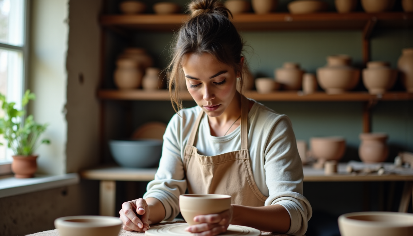 Illustration : ssionnels ou des particuliers. participation à des événements — est-il vraiment possible de vivre de son artisanat après une reconversion dans la poterie
